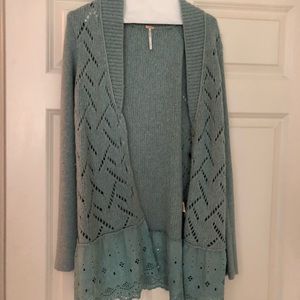 NWOT Free People Baby Blue Sweater